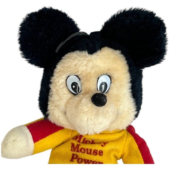 Vintage Knickerbocker Mickey Mouse Power Plush 10” Stuffed Animal Disney Toy - Picture 2 of 9